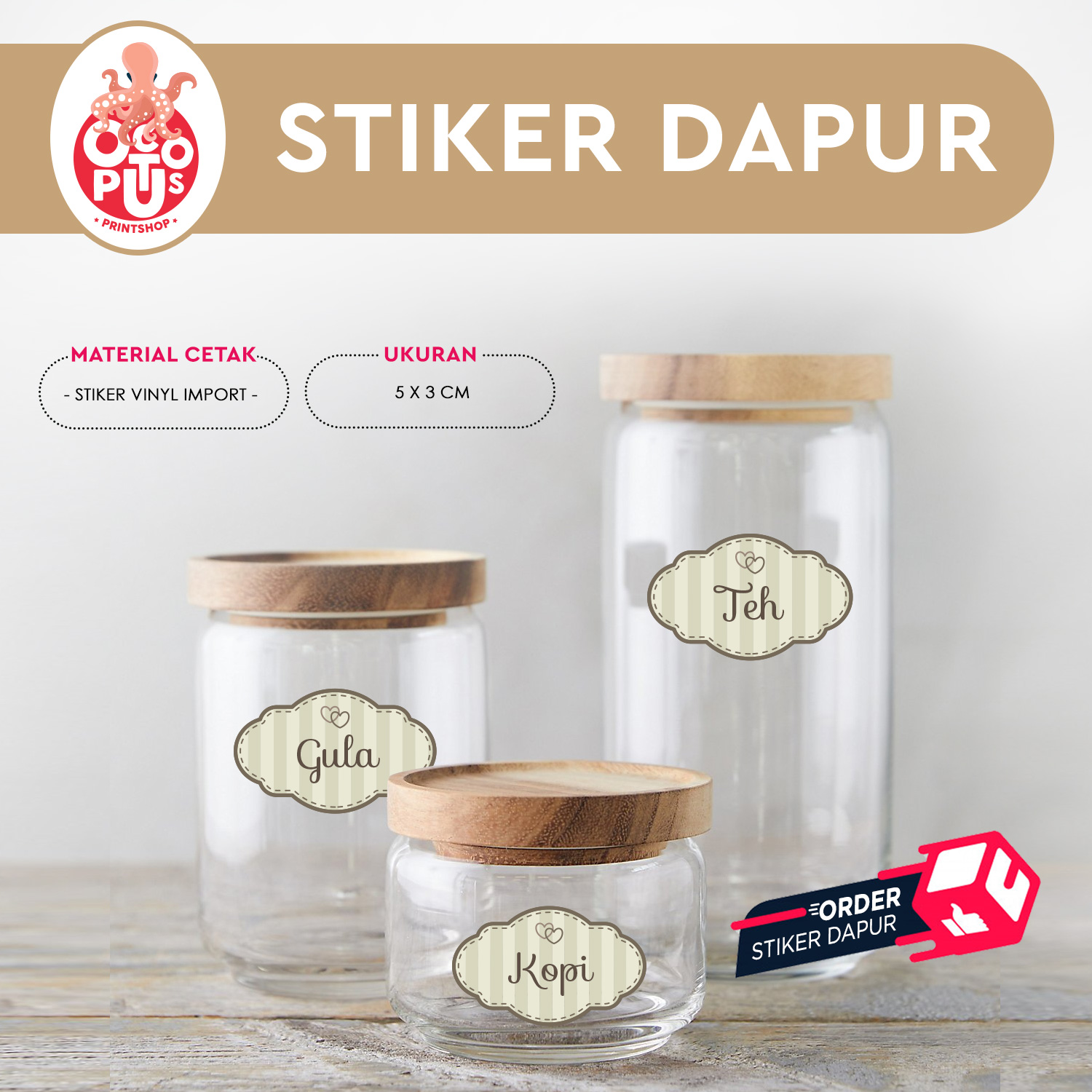 Stiker bumbu dapur