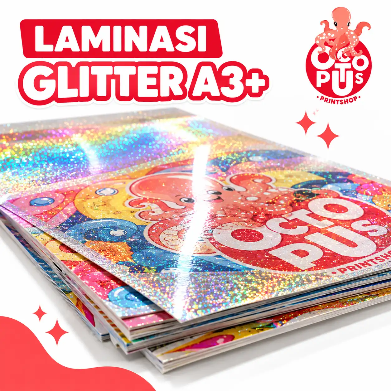 Laminasi Glitter A3+