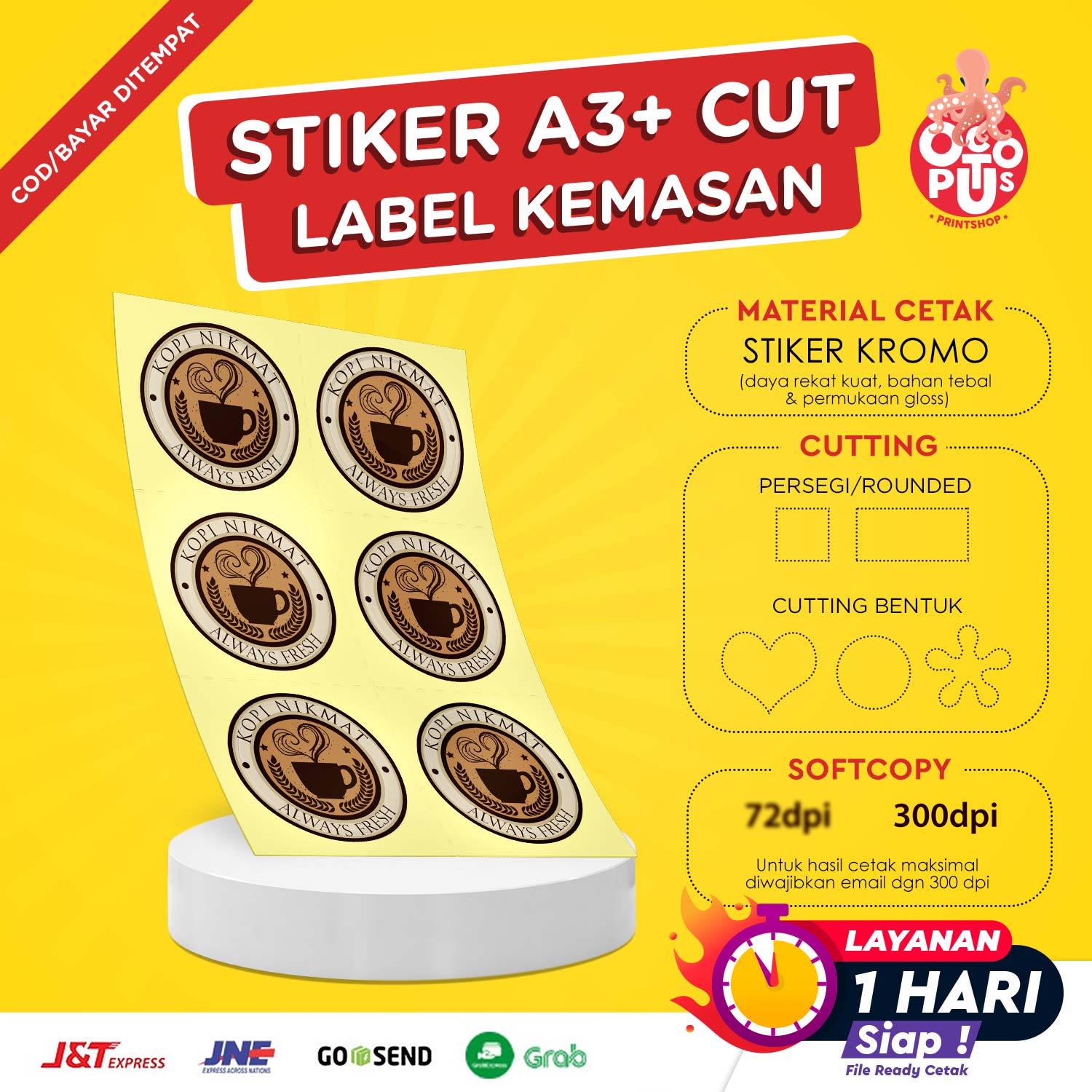 Stiker Kromo A3+