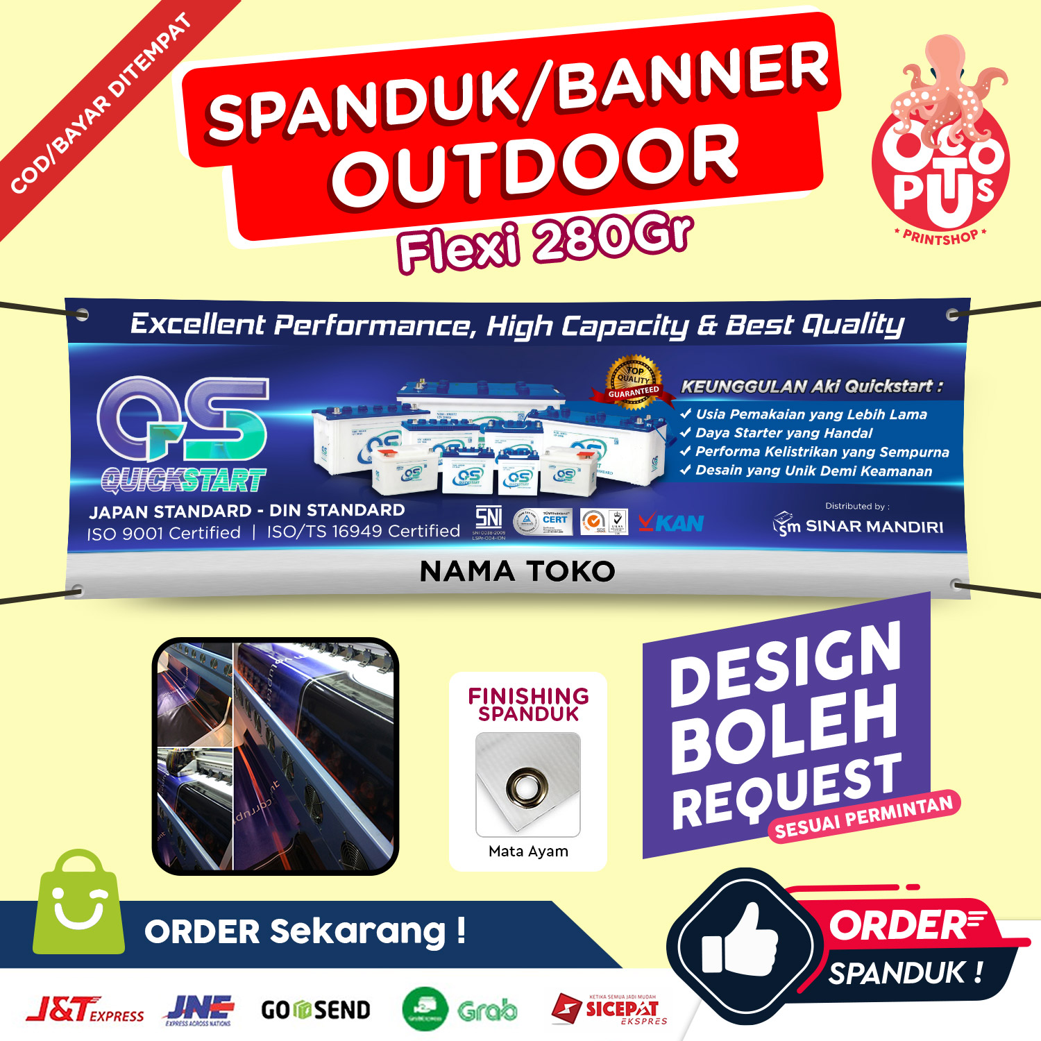 Spanduk 280gsm Glossy