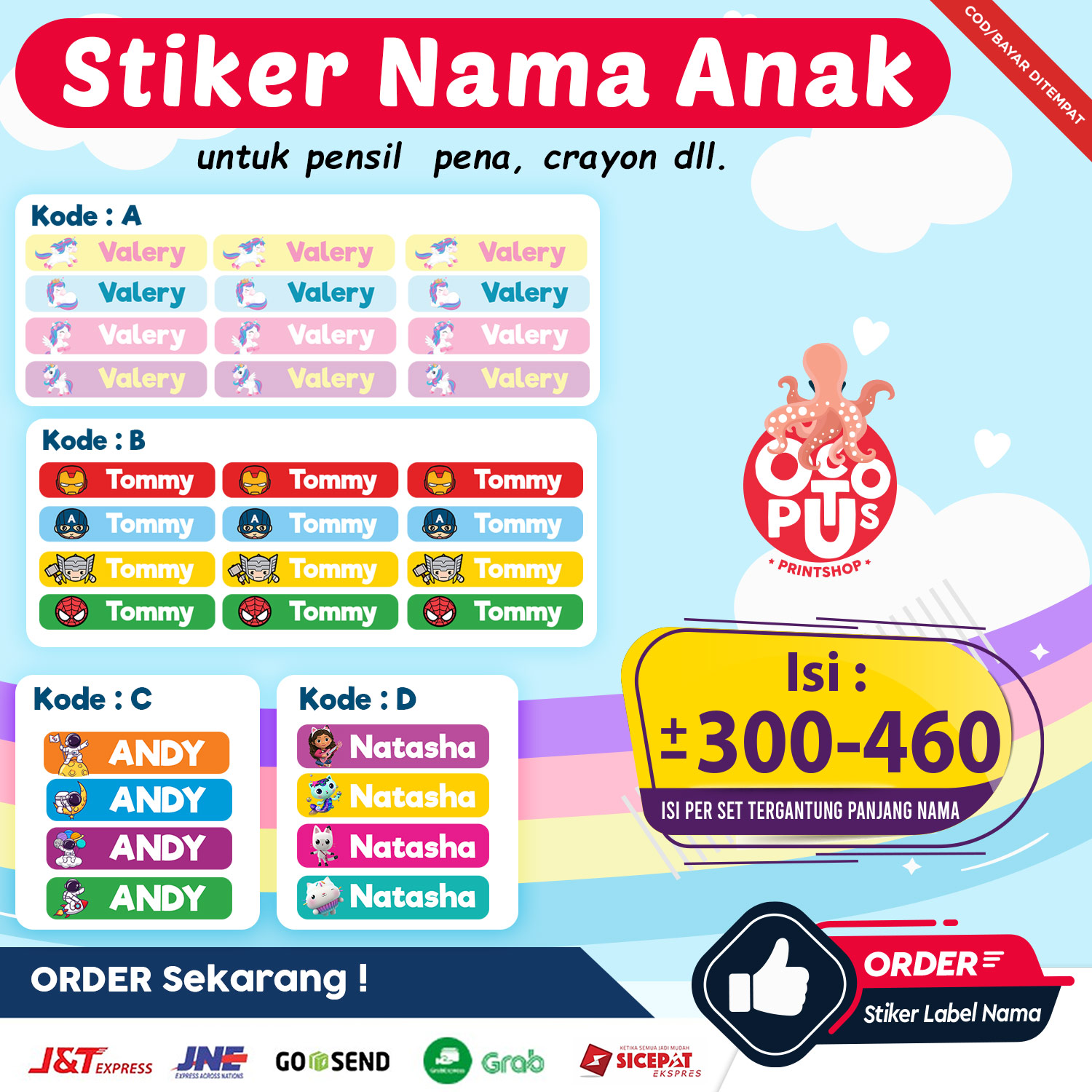 Stiker Label Nama Anak