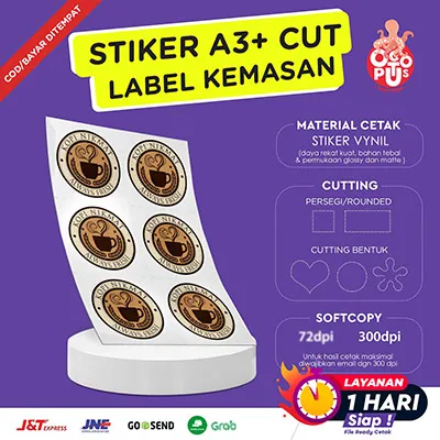 Stiker Vinyl A3+
