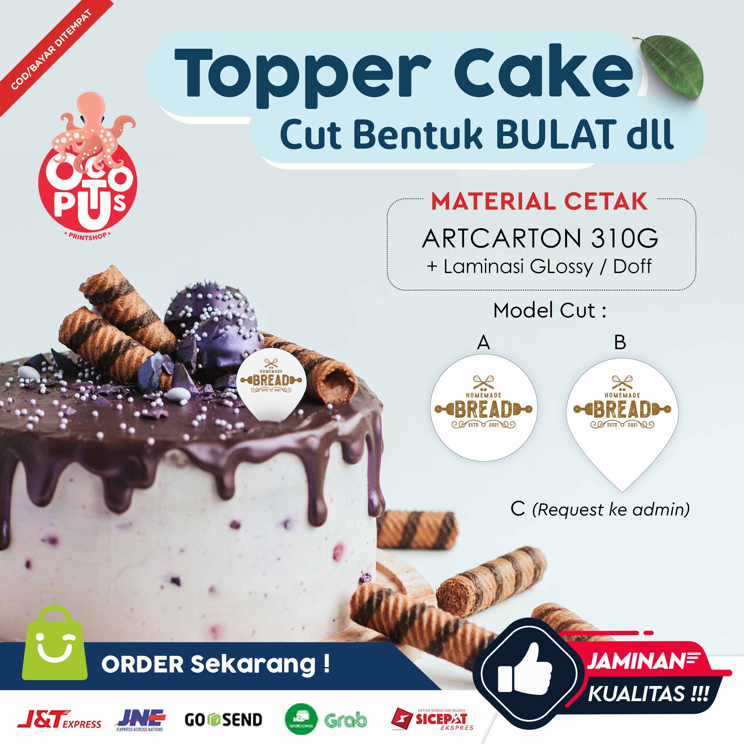 Topper Bentuk Custom A3+
