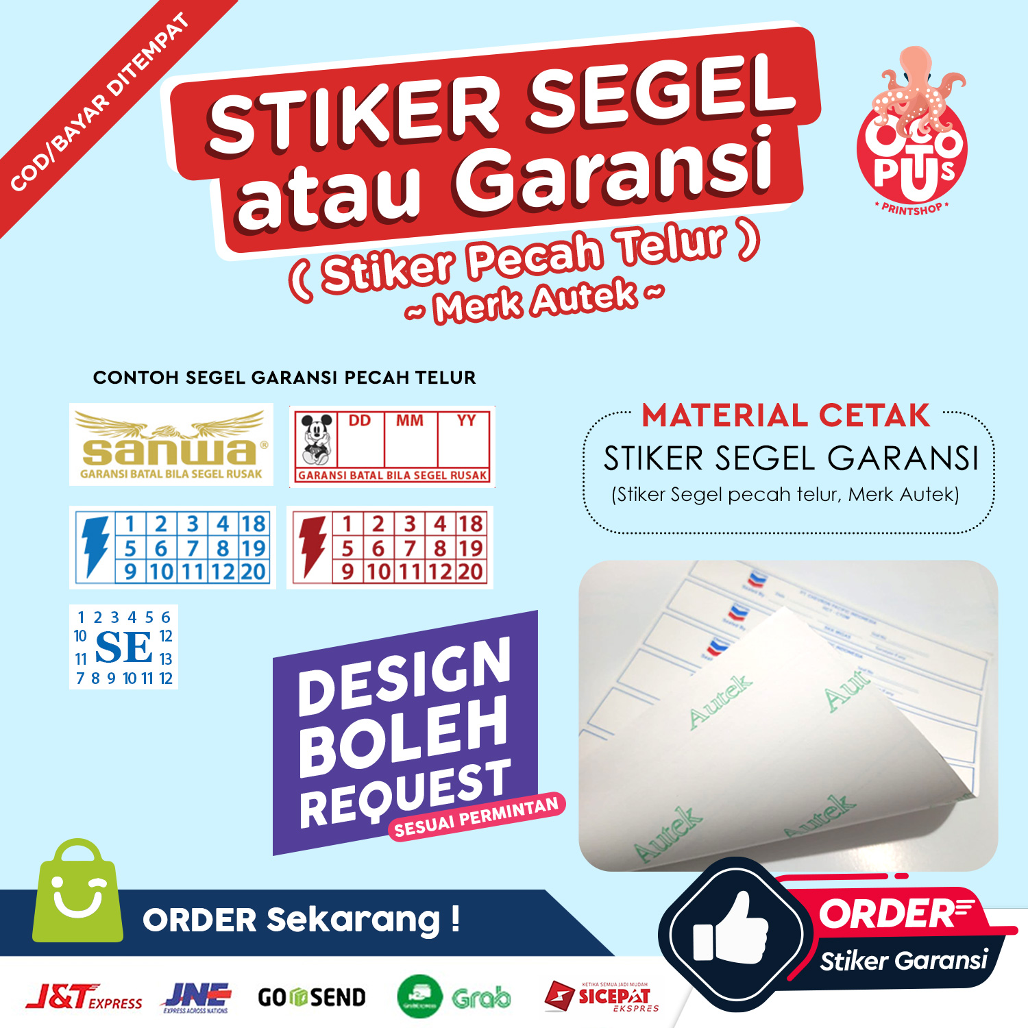 Stiker Segel Garansi Autek