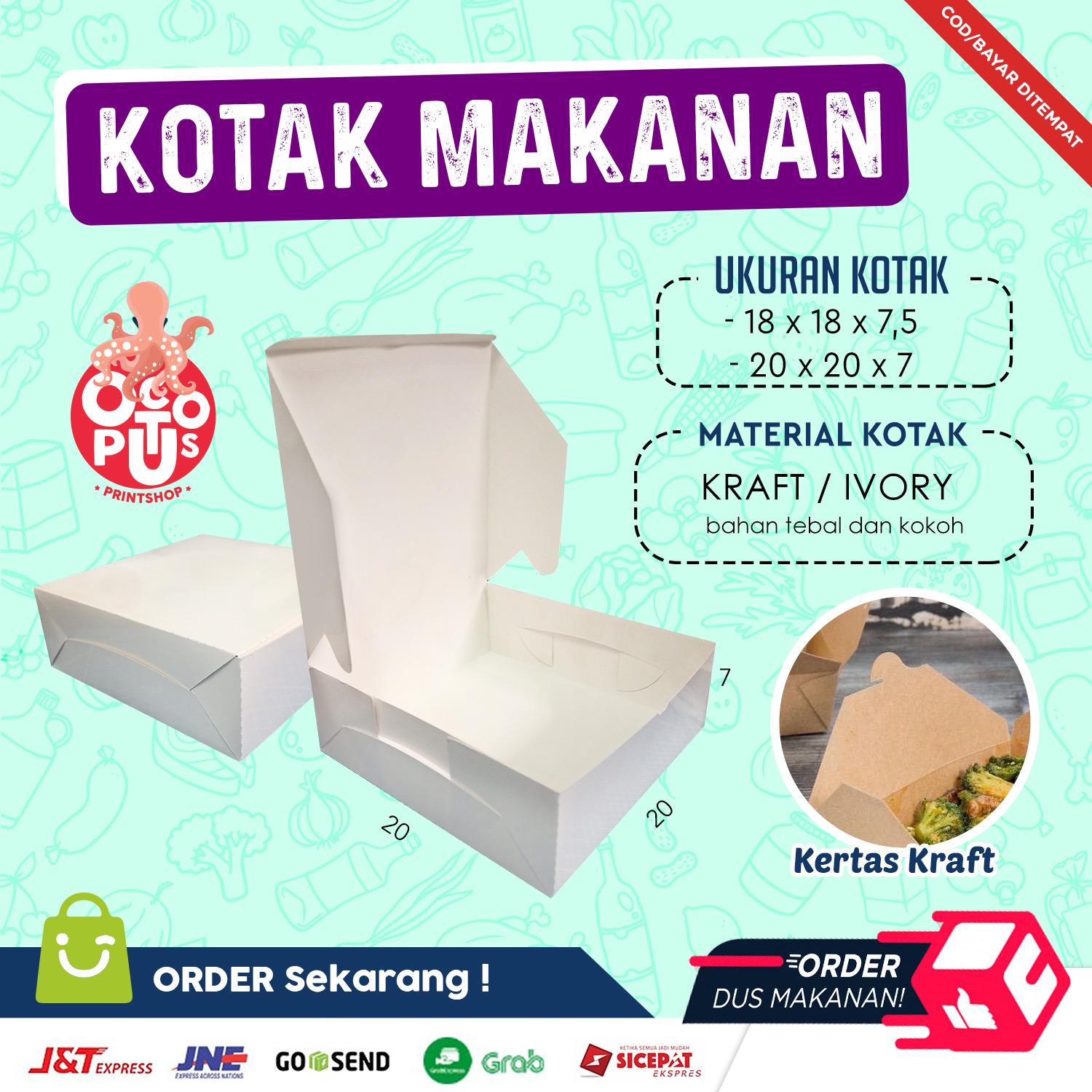 Kotak Nasi 18x18x7,5